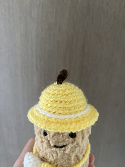 Gehaakt bananen hoedje en tasje voor peanut jellycat