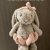 Gehaakt rokje en strikbandje voor medium jellycat konijn